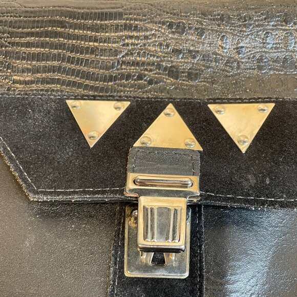 Vintage Studded Leather Bag - Made in Italy - Picture 3 of 12